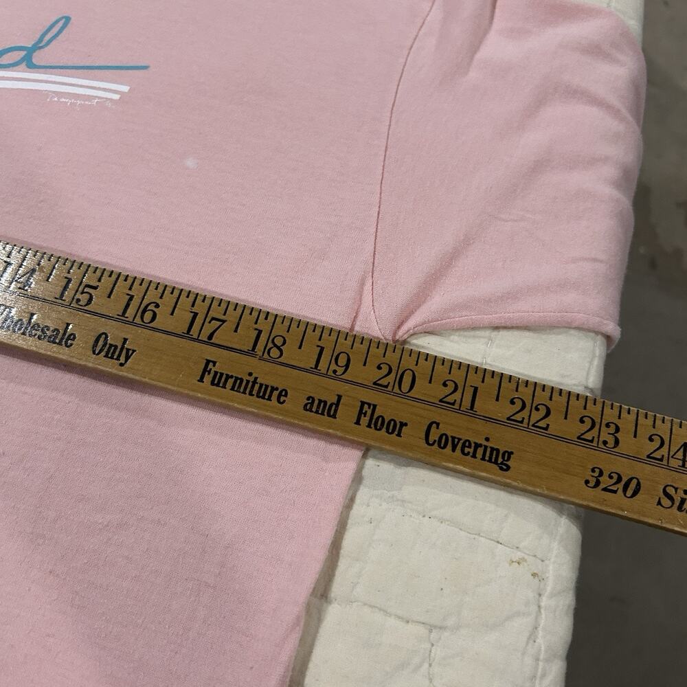 Vintage Sportswear Tag Cape Cod Graphic T Shirt Pink Blue Pastel Beach Size L - Picture 8 of 9